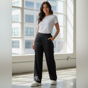 Joie Black Wide-Leg Pants